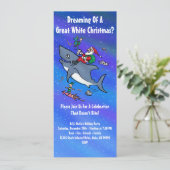 Uitnodigingen van grote White Xmas Party (Staand voorkant)