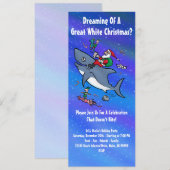 Uitnodigingen van grote White Xmas Party (Voorkant / Achterkant)