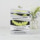 Uitnodigingen van Halloween Birthday Mummy (Staand voorkant)