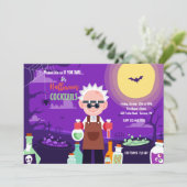 Uitnodigingen van Halloween Cocktail Party (Staand voorkant)