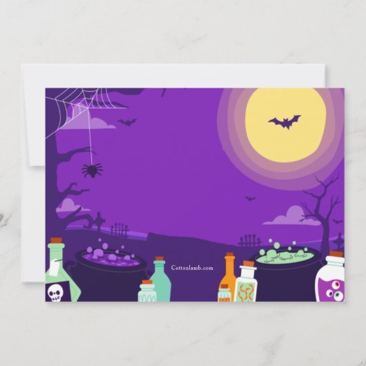 Uitnodigingen van Halloween Cocktail Party (Achterkant)