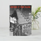 Uitnodigingen van Halloween-partij Gehakt Mansie (Staand voorkant)