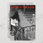 Uitnodigingen van Halloween-partij Gehakt Mansie (Voorkant / Achterkant)