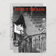 Uitnodigingen van Halloween-partij Gehakt Mansie