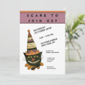 Uitnodigingen van Halloween-partijen (Staand voorkant)