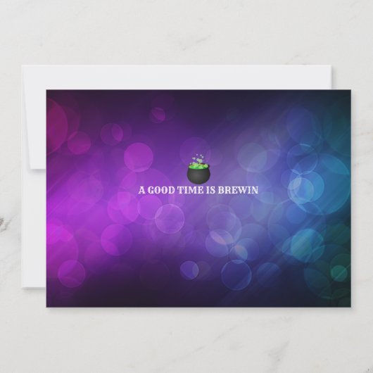 Uitnodigingen van Halloween-partijen (Achterkant)