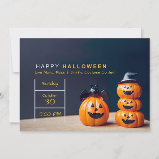 Uitnodigingen van Halloween-partijen (Voorkant)