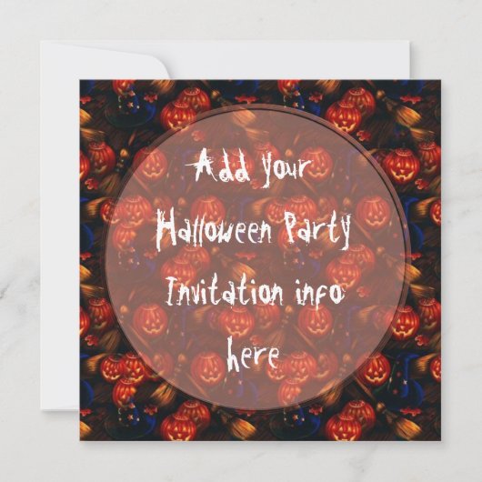 Uitnodigingen van Halloween-partijen (Voorkant)