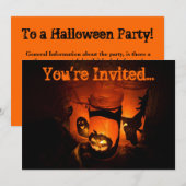 Uitnodigingen van Halloween-partijen (Voorkant / Achterkant)