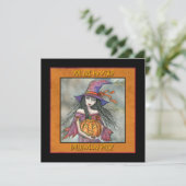 Uitnodigingen van Halloween-partijen (Staand voorkant)