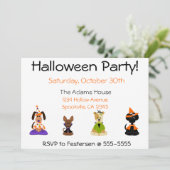 Uitnodigingen van Halloween-partijen (Staand voorkant)