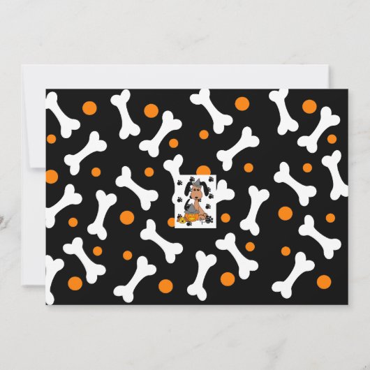 Uitnodigingen van Halloween-partijen (Achterkant)