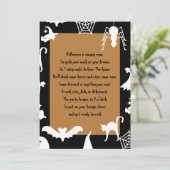 Uitnodigingen van Halloween-partijen (Staand voorkant)