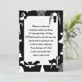 Uitnodigingen van Halloween-partijen (Staand voorkant)