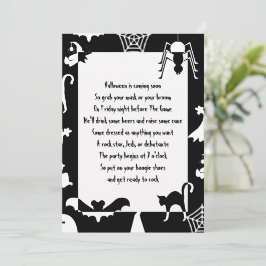 Uitnodigingen van Halloween-partijen (Staand voorkant)