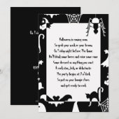 Uitnodigingen van Halloween-partijen (Voorkant / Achterkant)