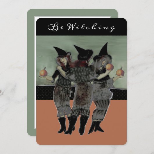 Uitnodigingen van Halloween-partijen (Voorkant / Achterkant)