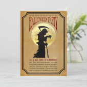 Uitnodigingen van Halloween-partijen | Moon & Grim (Staand voorkant)