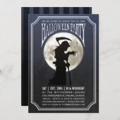 Uitnodigingen van Halloween-partijen | Moon & Grim (Voorkant / Achterkant)
