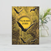 Uitnodigingen van halloween-partijen - pas sjabloo (Staand voorkant)