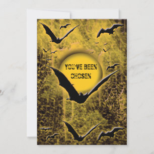 Uitnodigingen van halloween-partijen - pas sjabloo