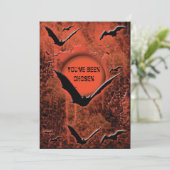 Uitnodigingen van halloween-partijen - pas sjabloo (Staand voorkant)