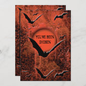 Uitnodigingen van halloween-partijen - pas sjabloo (Voorkant / Achterkant)