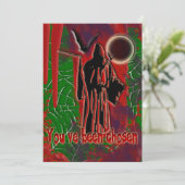 Uitnodigingen van halloween-partijen - pas sjabloo (Staand voorkant)