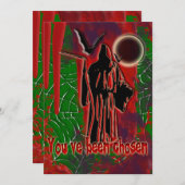 Uitnodigingen van halloween-partijen - pas sjabloo (Voorkant / Achterkant)