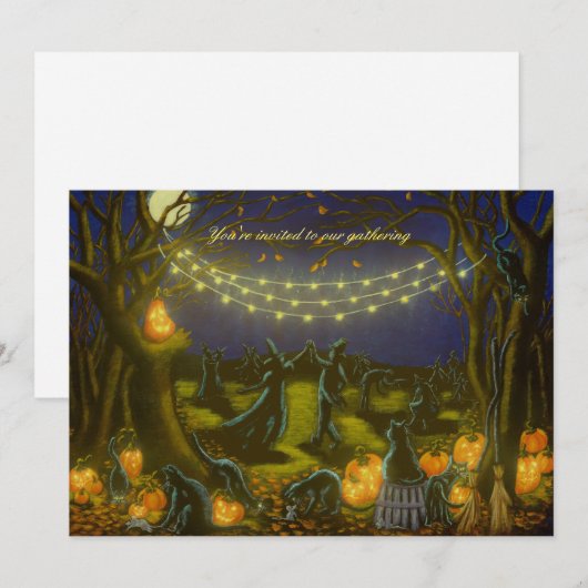 Uitnodigingen van Halloween/party/bruiloft (Voorkant / Achterkant)