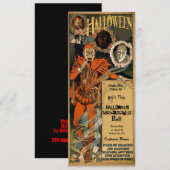 Uitnodigingen van Haunted Halloween-partij (Voorkant / Achterkant)