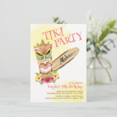 Uitnodigingen van Hawaiian Tiki Party (Staand voorkant)