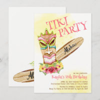 Uitnodigingen van Hawaiian Tiki Party