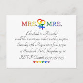 Uitnodigingen van het briefkaart - Mevrouw en mevr (Voorkant)