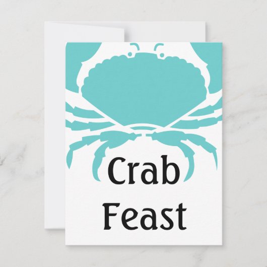 Uitnodigingen van het casual Fun Crab Feast Festiv (Voorkant)