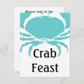 Uitnodigingen van het casual Fun Crab Feast Festiv (Voorkant / Achterkant)