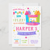Uitnodigingen van het Girl Bounce House Birthday P (Voorkant)