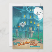 Uitnodigingen van het Halloween Haunted House (Voorkant)