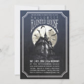 Uitnodigingen van het Halloween Haunted House (Voorkant)