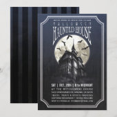 Uitnodigingen van het Halloween Haunted House (Voorkant / Achterkant)