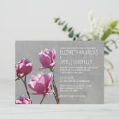 Uitnodigingen van het huwelijk van Magnolia (Staand voorkant)