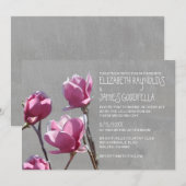 Uitnodigingen van het huwelijk van Magnolia (Voorkant / Achterkant)