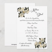 Uitnodigingen van het huwelijk van Magnolias (Voorkant / Achterkant)