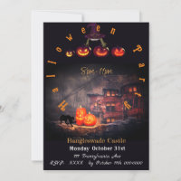 Uitnodigingen van het kasteel van Halloween Party