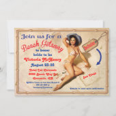 Uitnodigingen van het Meisjes Beach Getaway Weeken (Voorkant)