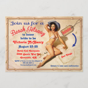 Uitnodigingen van het Meisjes Beach Getaway Weeken