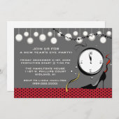 Uitnodigingen van het nieuwjaarsfeest (Voorkant / Achterkant)