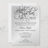 Uitnodigingen van het nieuwjaarsfeest - Zilver (Voorkant)