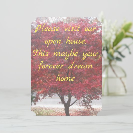 Uitnodigingen van het Open House (Staand voorkant)