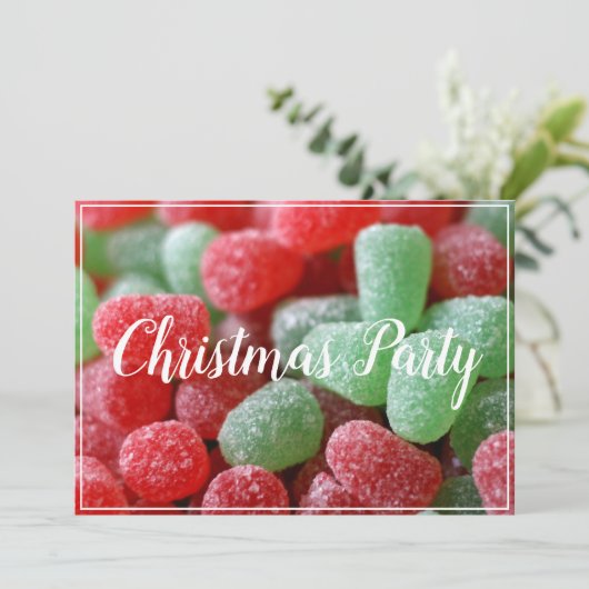 Uitnodigingen van het Rode en Groene Werkende Kers (Staand voorkant)